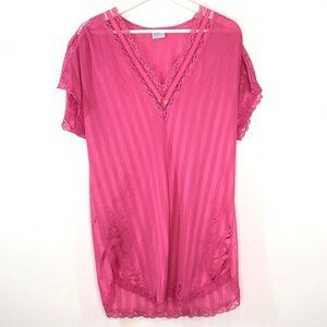 Vintage Jill Andrea New York Hot Pink Nightgown M